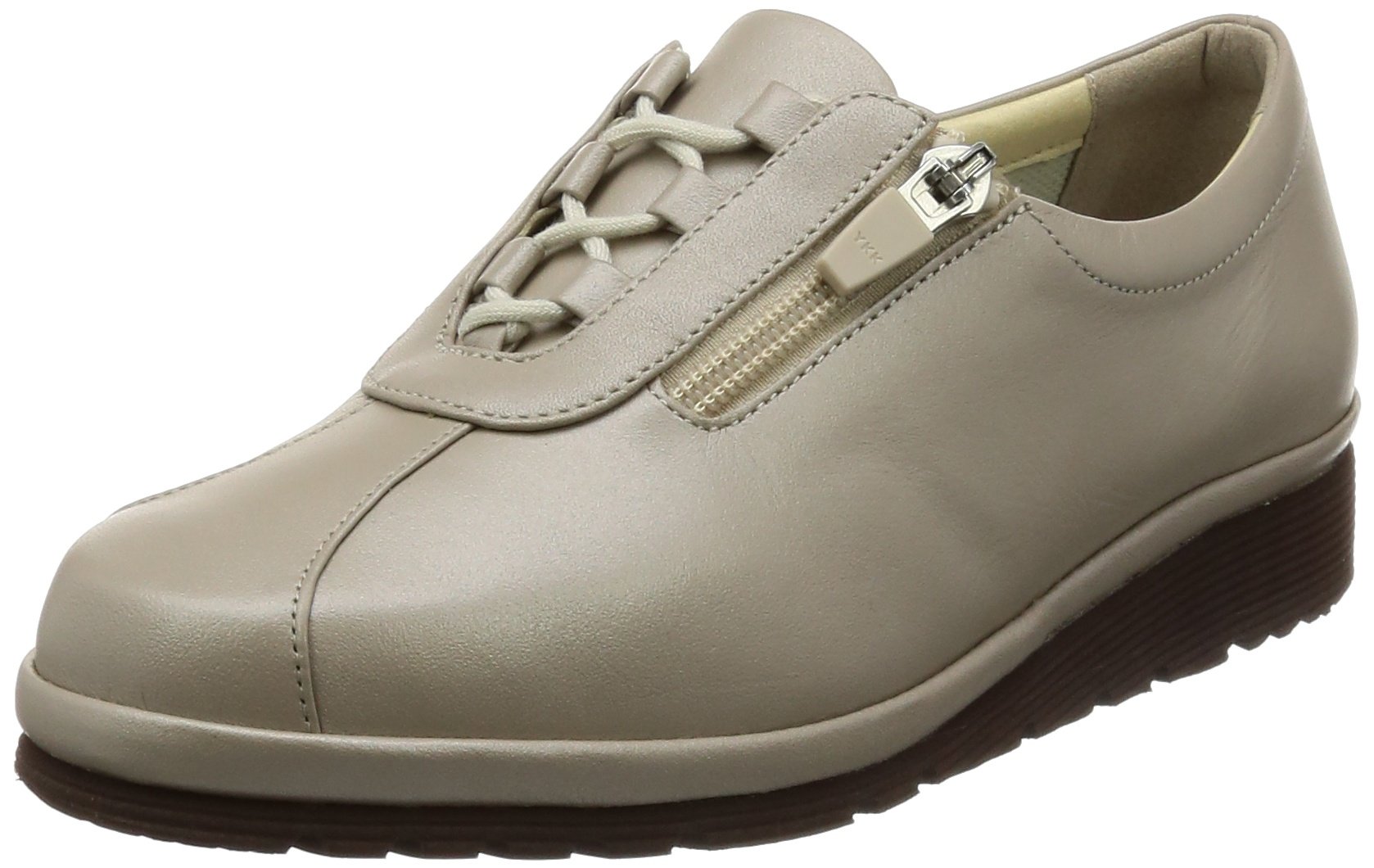 美品✨ペダラ【24.5EE】アシックスウォーキング　サイドジップ　天然皮革グレー Amazon | [ペダラ] ウォーキングシューズ アシックスウォーキング 本革